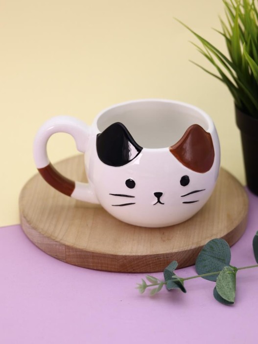 Керамический чайный набор (кружка+блюдце) «Mr. Purr», 430 ml 