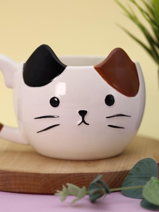 Керамический чайный набор (кружка+блюдце) «Mr. Purr», 430 ml 