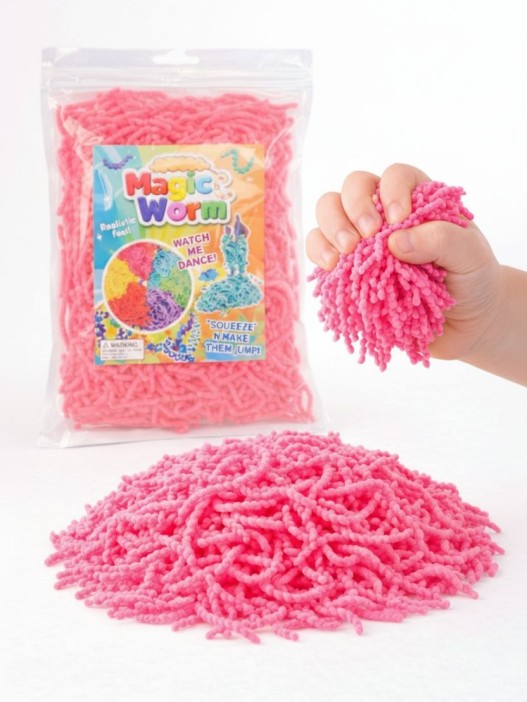 Мялка-антисресс "Magic worm", розовый (40 г) 