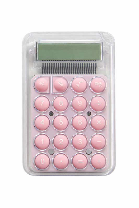Калькулятор "Transparent body", розовый 