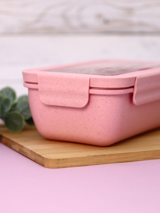 Ланчбокс "Beautiful life", pink (ложка+вилка) 