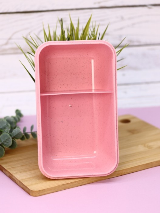 Ланчбокс "Beautiful life", pink (ложка+вилка) 