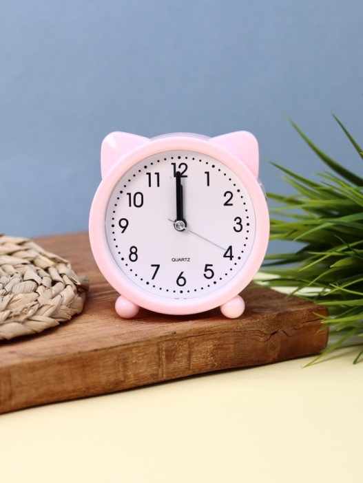 Часы-будильник &quot;Cat ears&quot;, pink (11х10,5 см) 