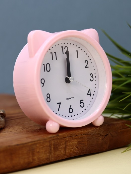 Часы-будильник &quot;Cat ears&quot;, pink (11х10,5 см) 