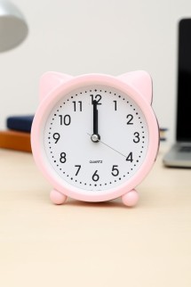 Часы-будильник &quot;Cat ears&quot;, pink (11х10,5 см)