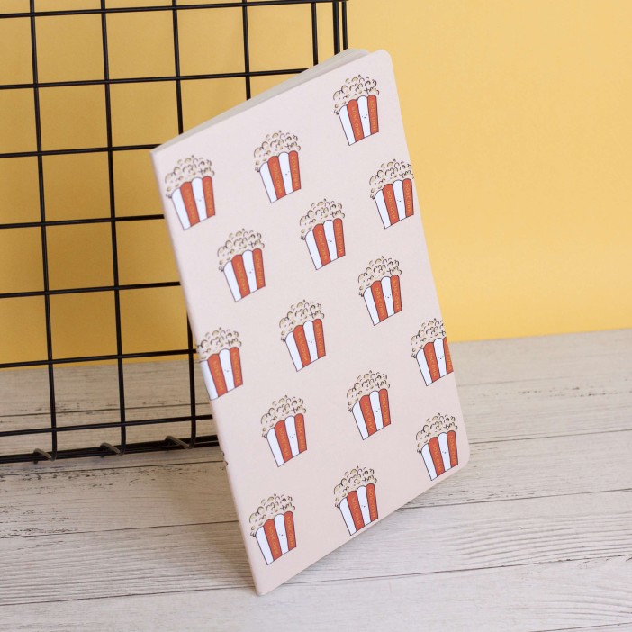 Тетрадь (A5) &quot;Food popcorn&quot;, pink (14.5*21) 