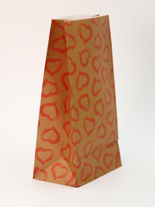 Набор подарочных пакетов+наклейки (6 шт.) &quot;Many hearts&quot;, 24*13*8 