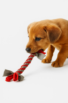 Игрушка для чистки зубов "Канат в полоску", 40см