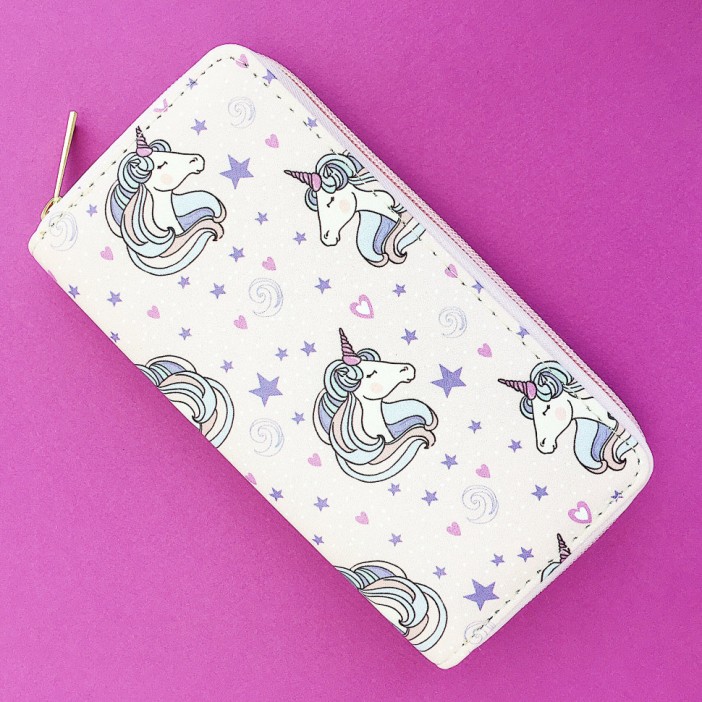 Кошелёк "Unicorn and stars" pink 
