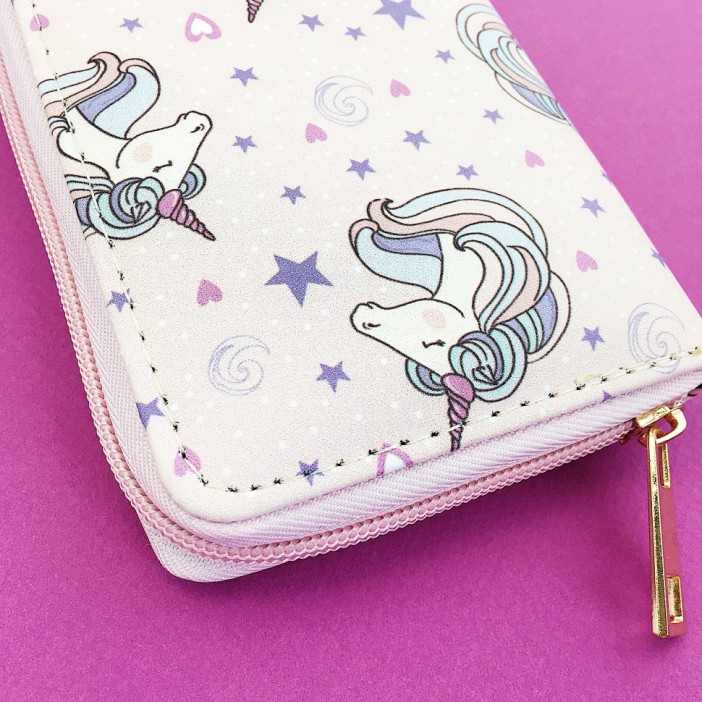 Кошелёк "Unicorn and stars" pink 
