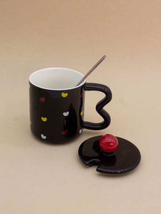 Кружка «Bright hearts», black (350 ml) 