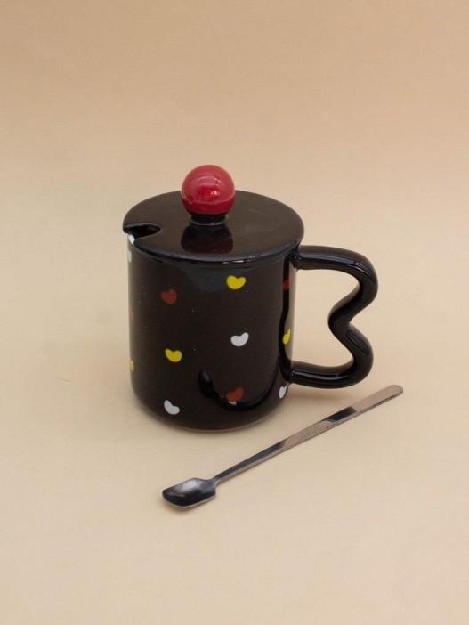 Кружка «Bright hearts», black (350 ml) 