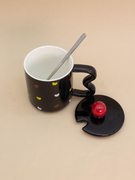 Кружка «Bright hearts», black (350 ml) 