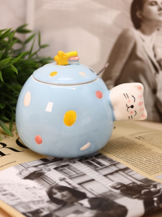 Кружка «Cat fireworks», blue (430 ml) 