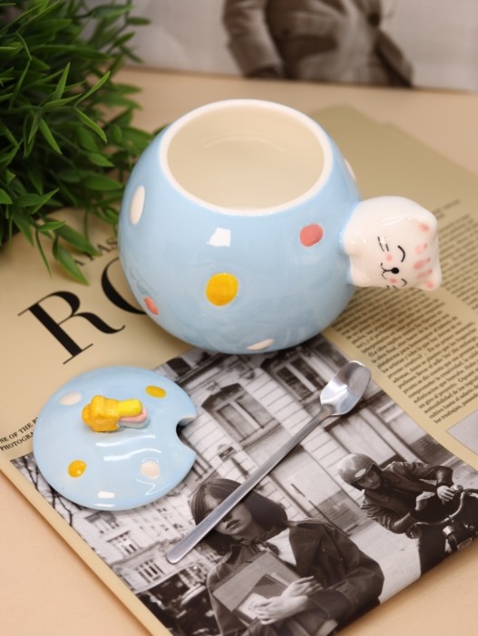 Кружка «Cat fireworks», blue (430 ml) 