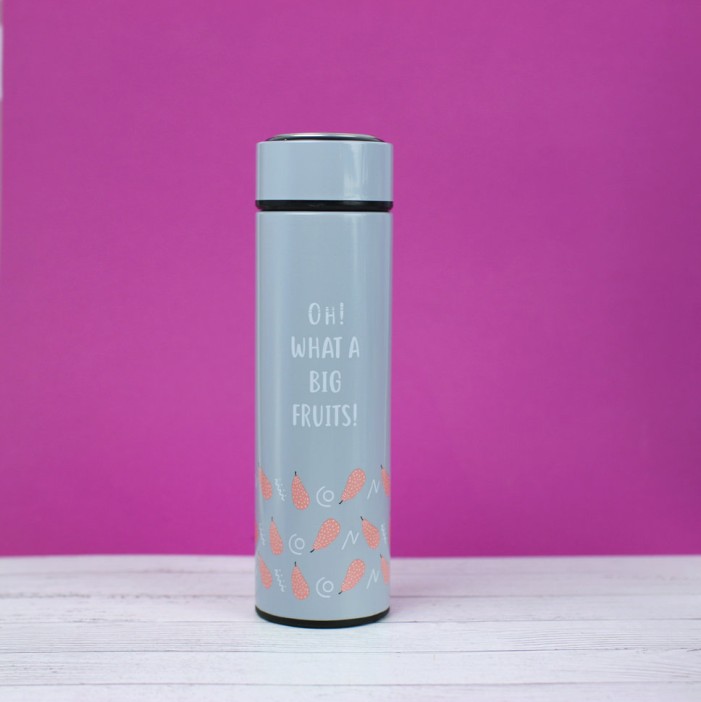 Термос &quot;What a big fruits&quot;, grey (400ml) 