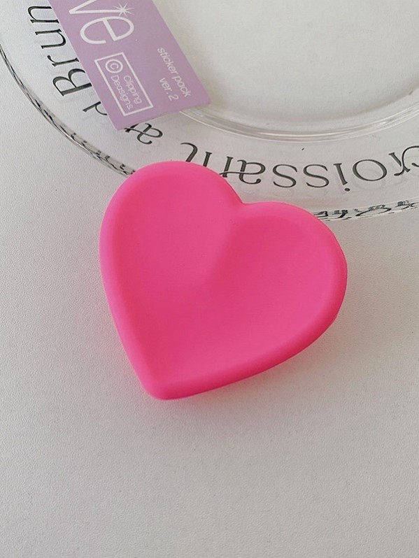 Попсокет "Soft heart", fuchsia