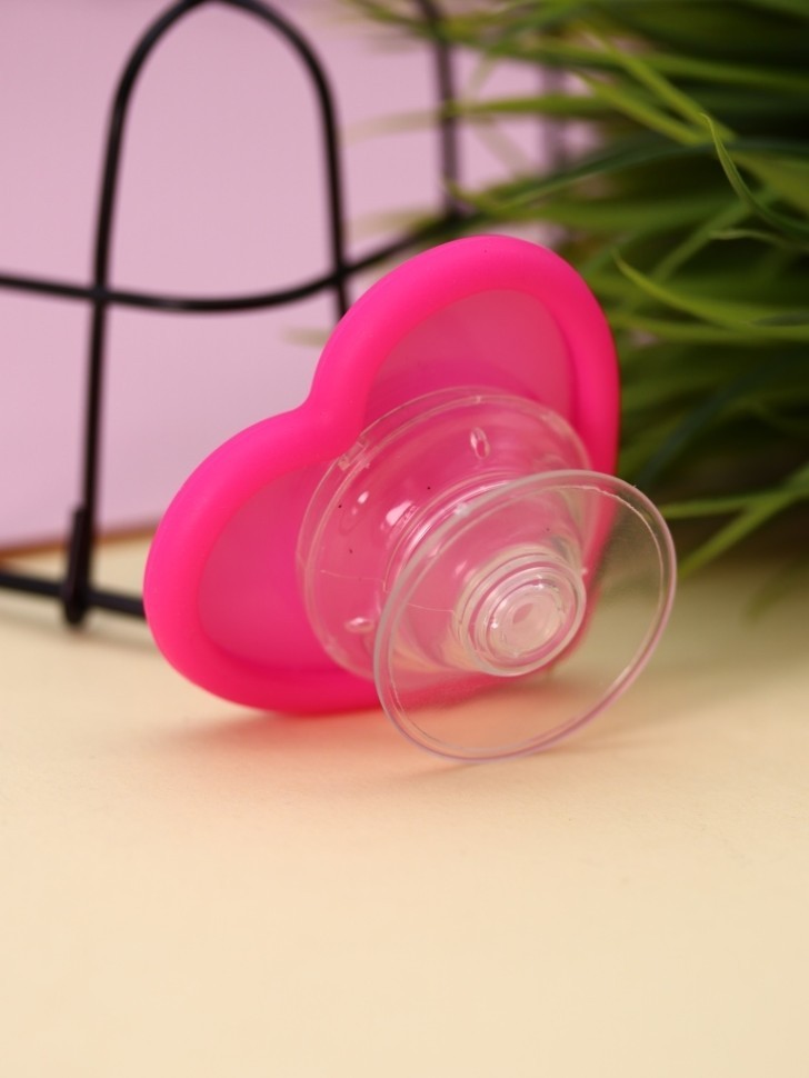 Попсокет "Soft heart", fuchsia