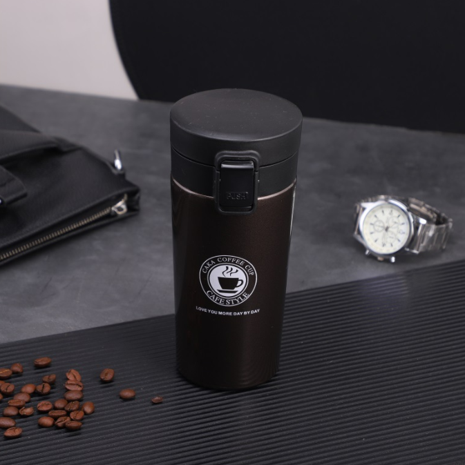 Термокружка «Love you more day by day», matte black (500 мл) 