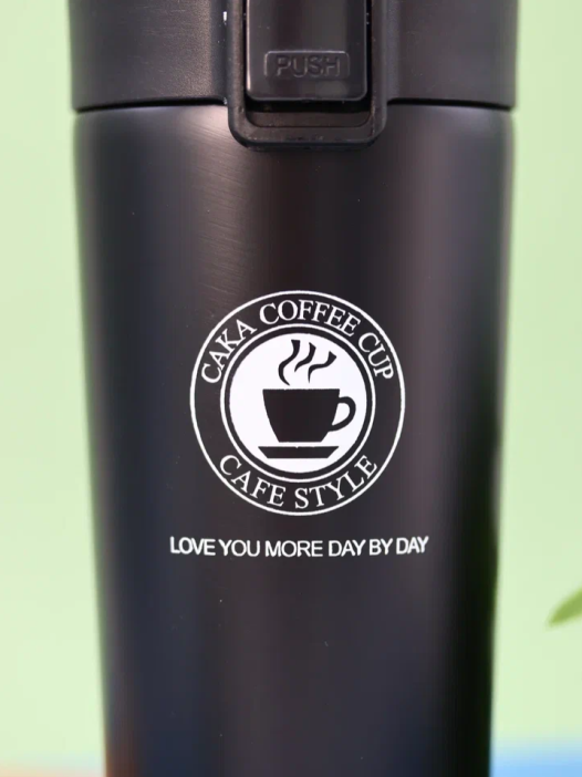 Термокружка «Love you more day by day», matte black (500 мл) 