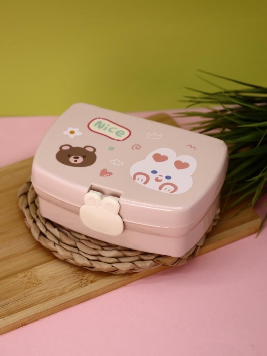 Ланчбокс &quot;Bear-bunny&quot;, pink, 700 мл 