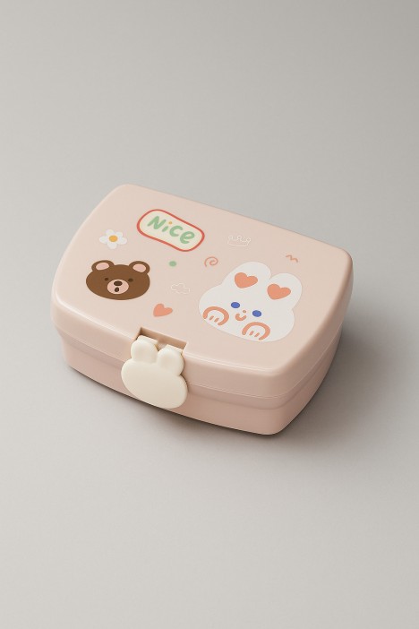 Ланчбокс &quot;Bear-bunny&quot;, pink, 700 мл 