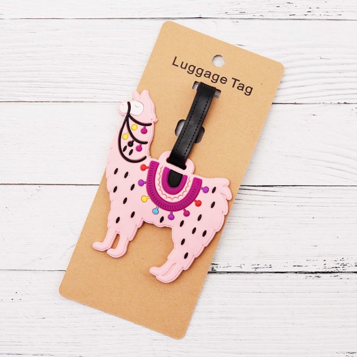 Бирка для багажа "Lama", pink 