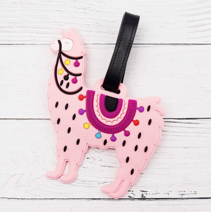 Бирка для багажа "Lama", pink 