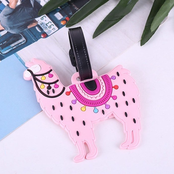 Бирка для багажа "Lama", pink 