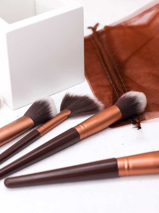 Набор кистей для макияжа &quot;Chocolate&quot;, 9 кистей, dark brown 