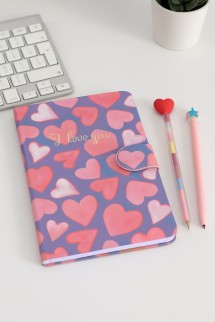 Блокнот (B6) &quot;Love pattern&quot;, blue (18.5*13)