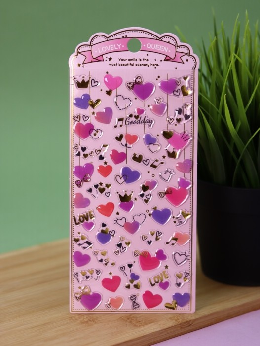 Наклейки объемные &quot;Flaming Hearts&quot; (20,5*9 см) 