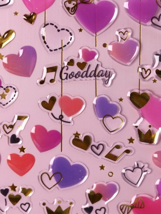 Наклейки объемные &quot;Flaming Hearts&quot; (20,5*9 см) 