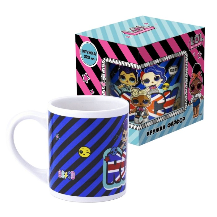 Кружка&quot;Л.О.Л. СЮРПРАЙЗ! АБЦД&quot;, в подарочной упаковке, фарфор (220 мл) 