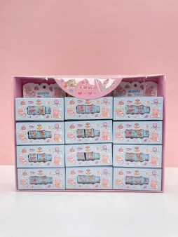 Набор декоративного скотча 4 шт. "Cute ballon" blue, шоу-бокс 12 шт.