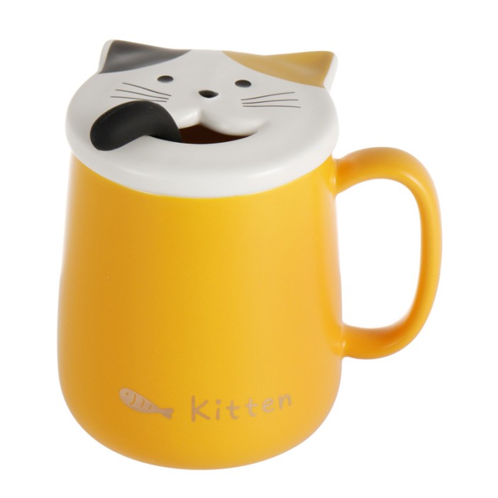 Кружка «Kitten loves fish», orange (450 ml) 