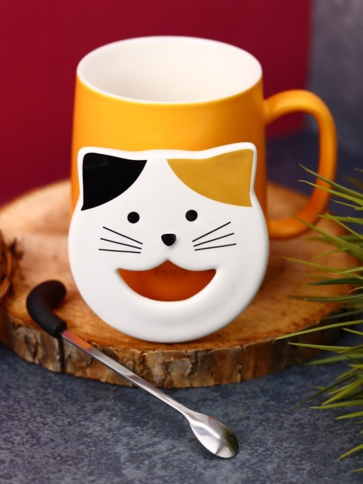 Кружка «Kitten loves fish», orange (450 ml) 