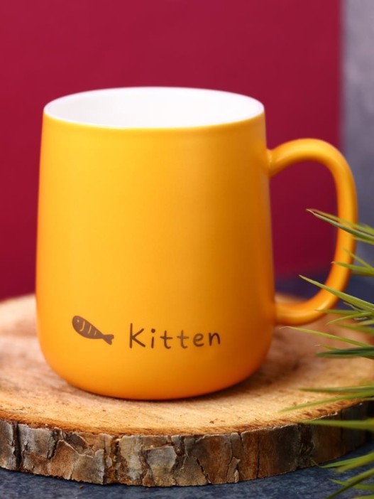 Кружка «Kitten loves fish», orange (450 ml) 