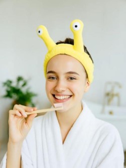 Повязка на голову GIRLY "Улитка", желтая