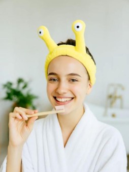 Повязка на голову GIRLY "Улитка", желтая