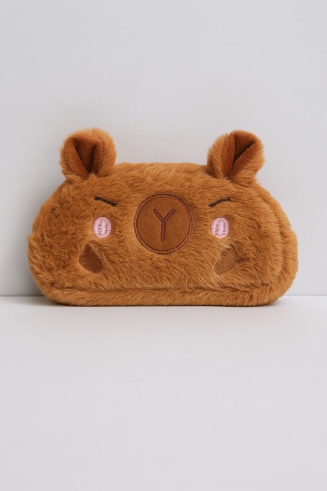 Пенал плюшевый &quot;The capybara is sleeping&quot;, brown (18*9 см) 