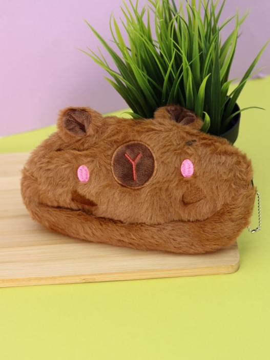 Пенал плюшевый &quot;The capybara is sleeping&quot;, brown (18*9 см) 