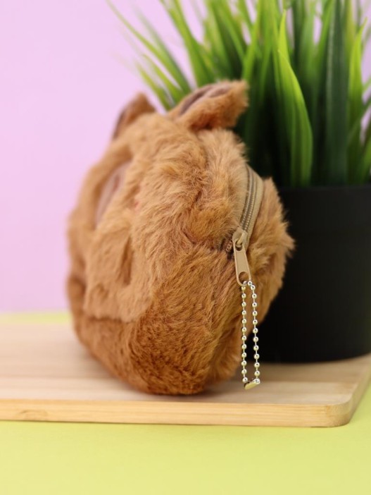 Пенал плюшевый &quot;The capybara is sleeping&quot;, brown (18*9 см) 