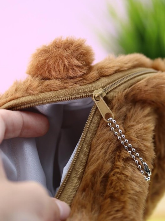 Пенал плюшевый &quot;The capybara is sleeping&quot;, brown (18*9 см) 