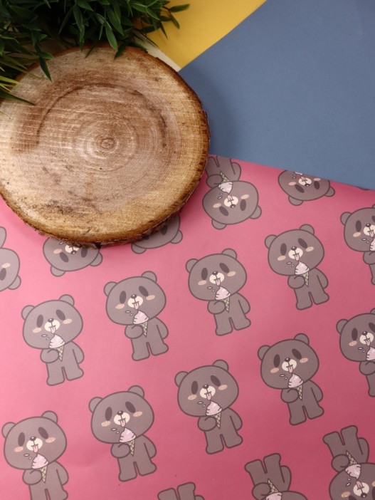 Упаковочная бумага «Teddy», red (50*70 см) 