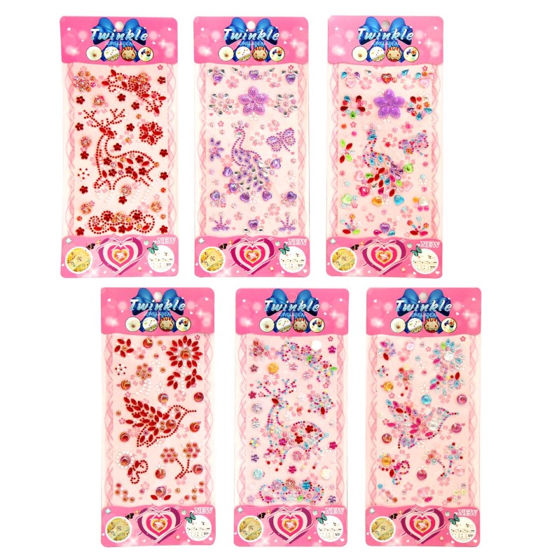 Наклейка декоративные стразы &quot;Ассорти&quot;, 9*16см, mix 