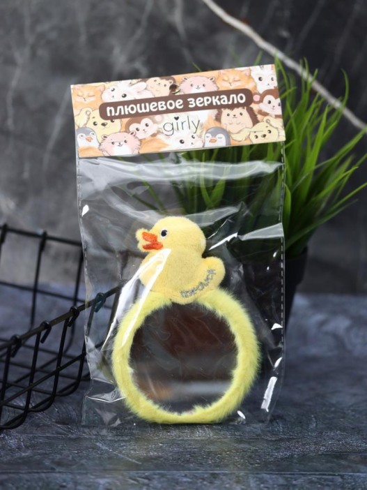 Плюшевое зеркало GIRLY &quot;Yellow duck&quot;, yellow (8*12,5 см) 