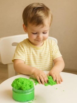 Кинетический пластилин "Zephyr", зеленый (150гр)