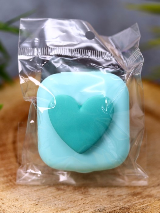 Контейнер для линз «Heart paint», green 