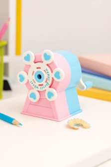 Точилка для карандашей механическая "Love in a circle", blue